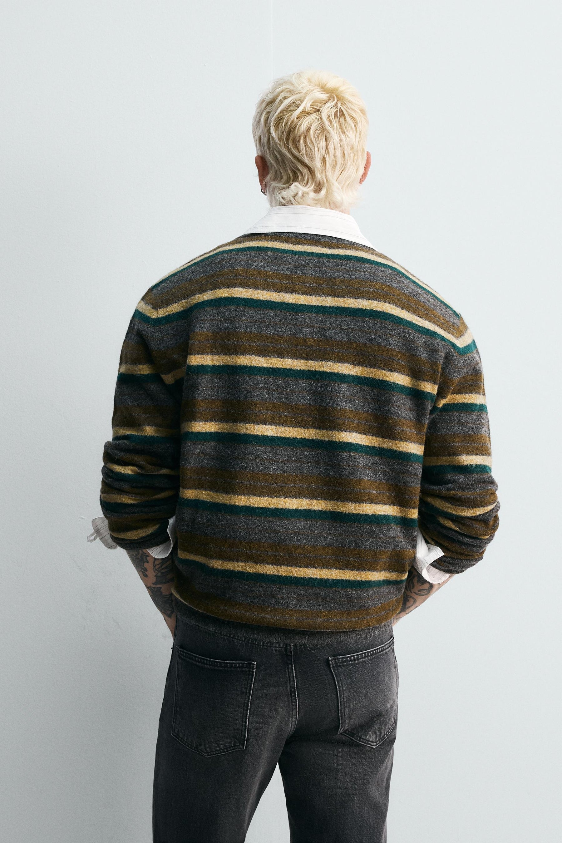 STRIPED JACQUARD CARDIGAN - Image 3
