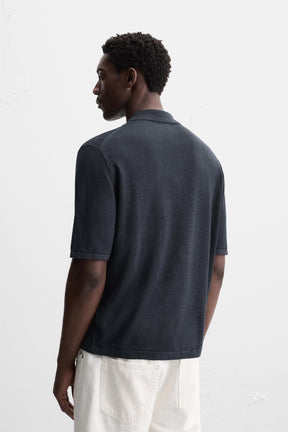 100% HEMP KNIT POLO SHIRT - Image 3