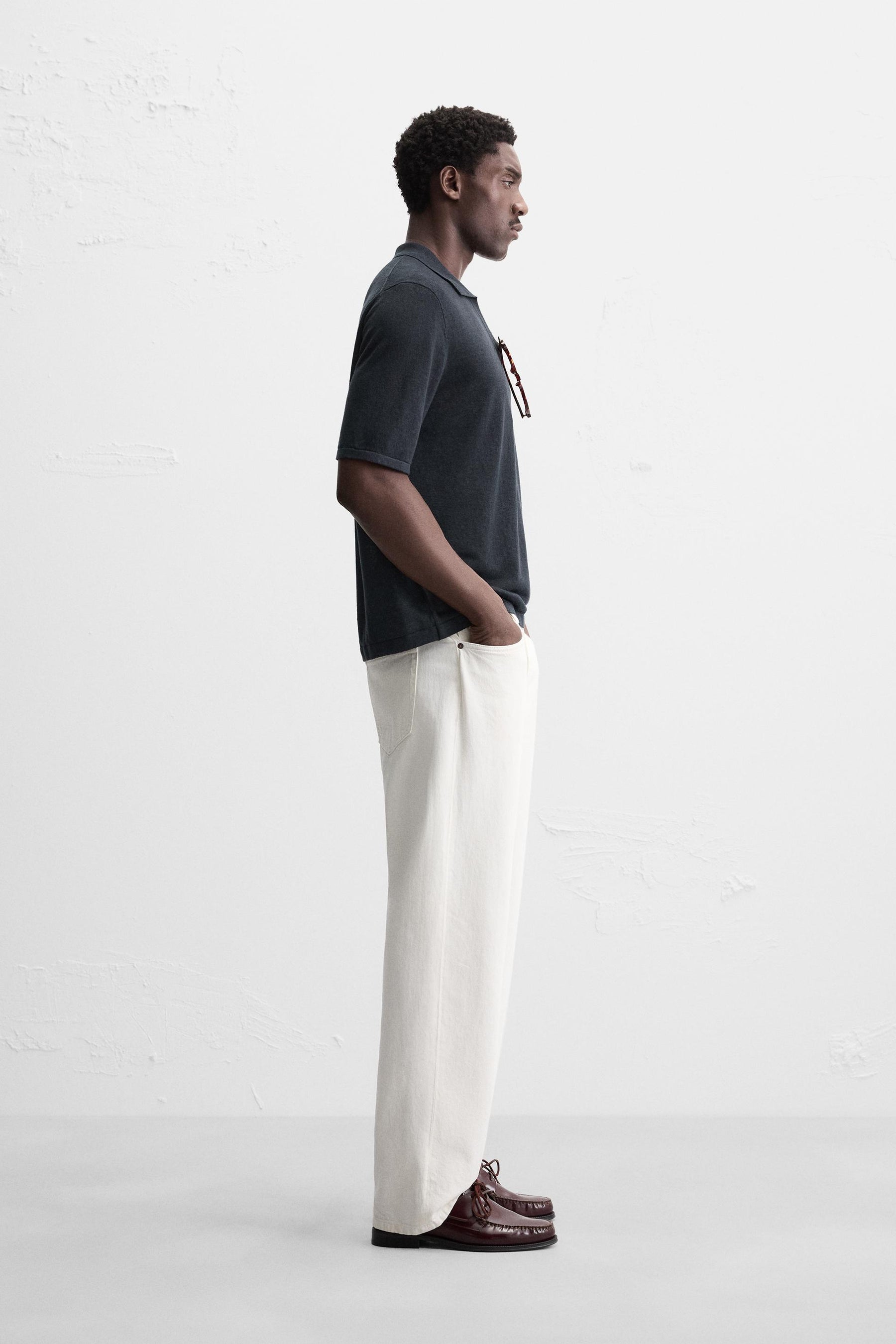 100% HEMP KNIT POLO SHIRT - Image 4