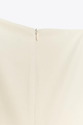 SHORT DRESS WITH DRAPED FABRIC - Image 6