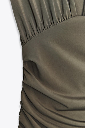 SHORT DRESS WITH SHOULDER PADS - Image 6