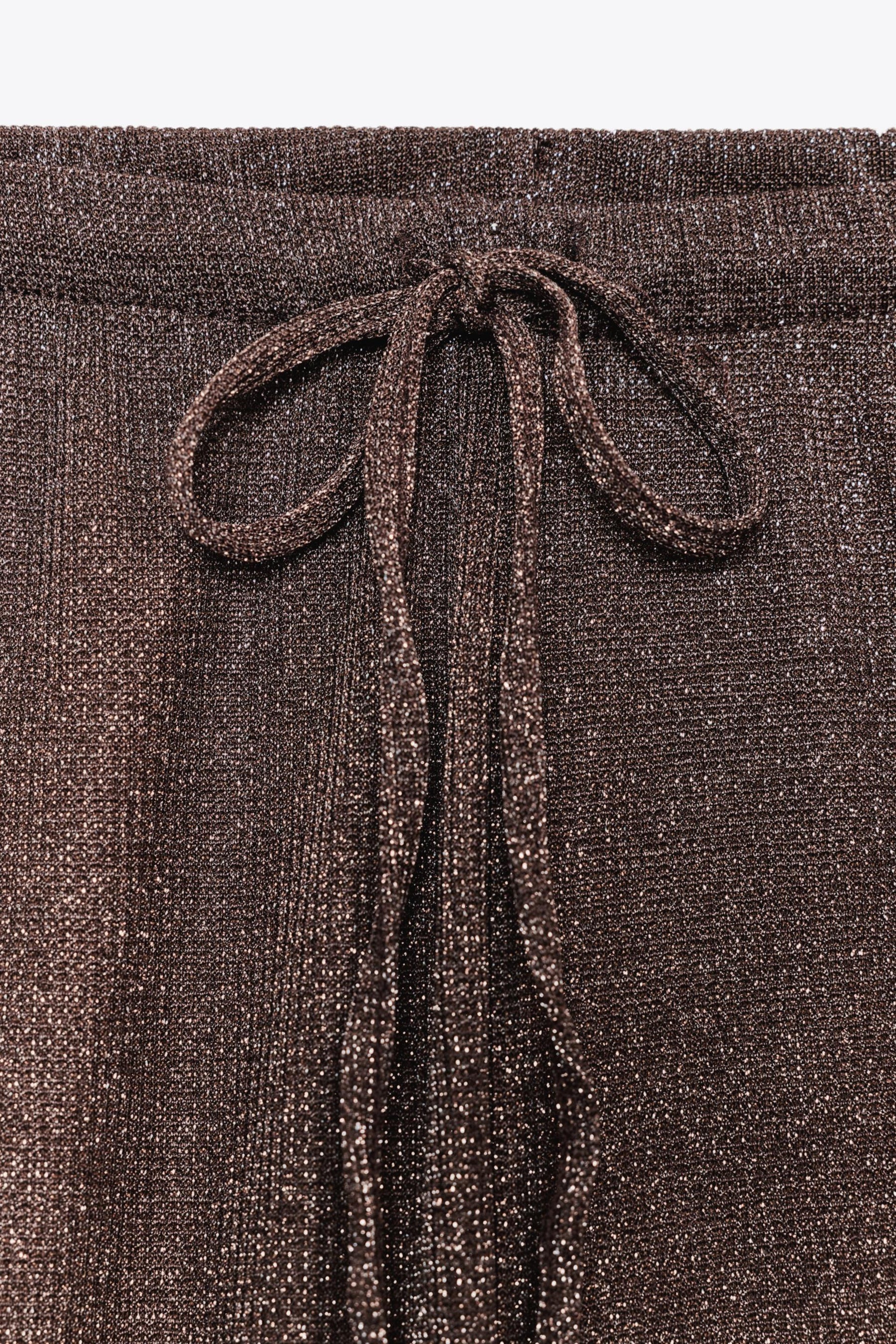 Metallic Thread Palazzo Trousers