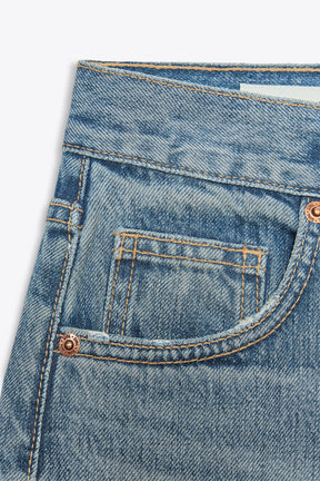 Wide-leg high-waist jeans