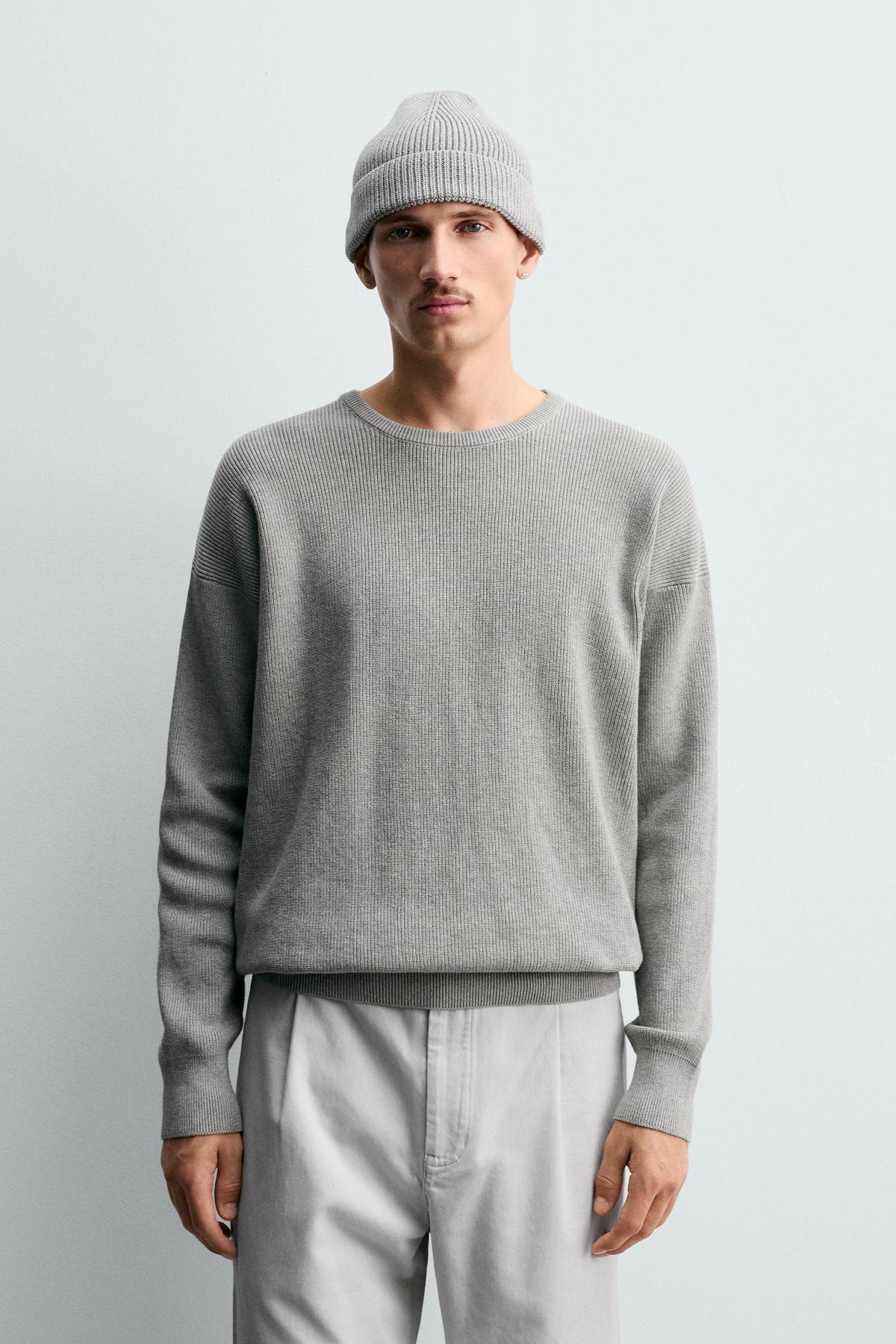 TEXTURED COTTON SWEATER - Image 2