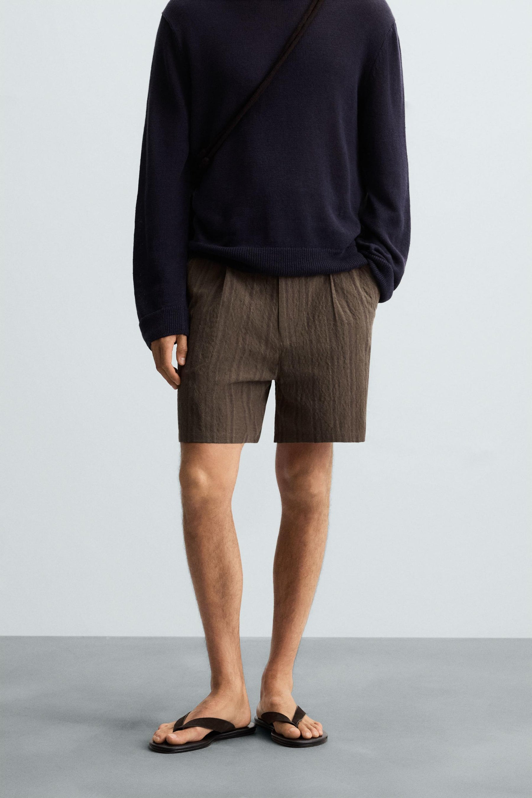 STRIPED REGULAR FIT BERMUDA SHORTS - Image 2