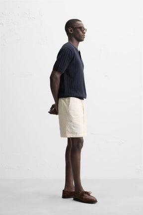 JACQUARD TEXTURED BERMUDA SHORTS - Image 4