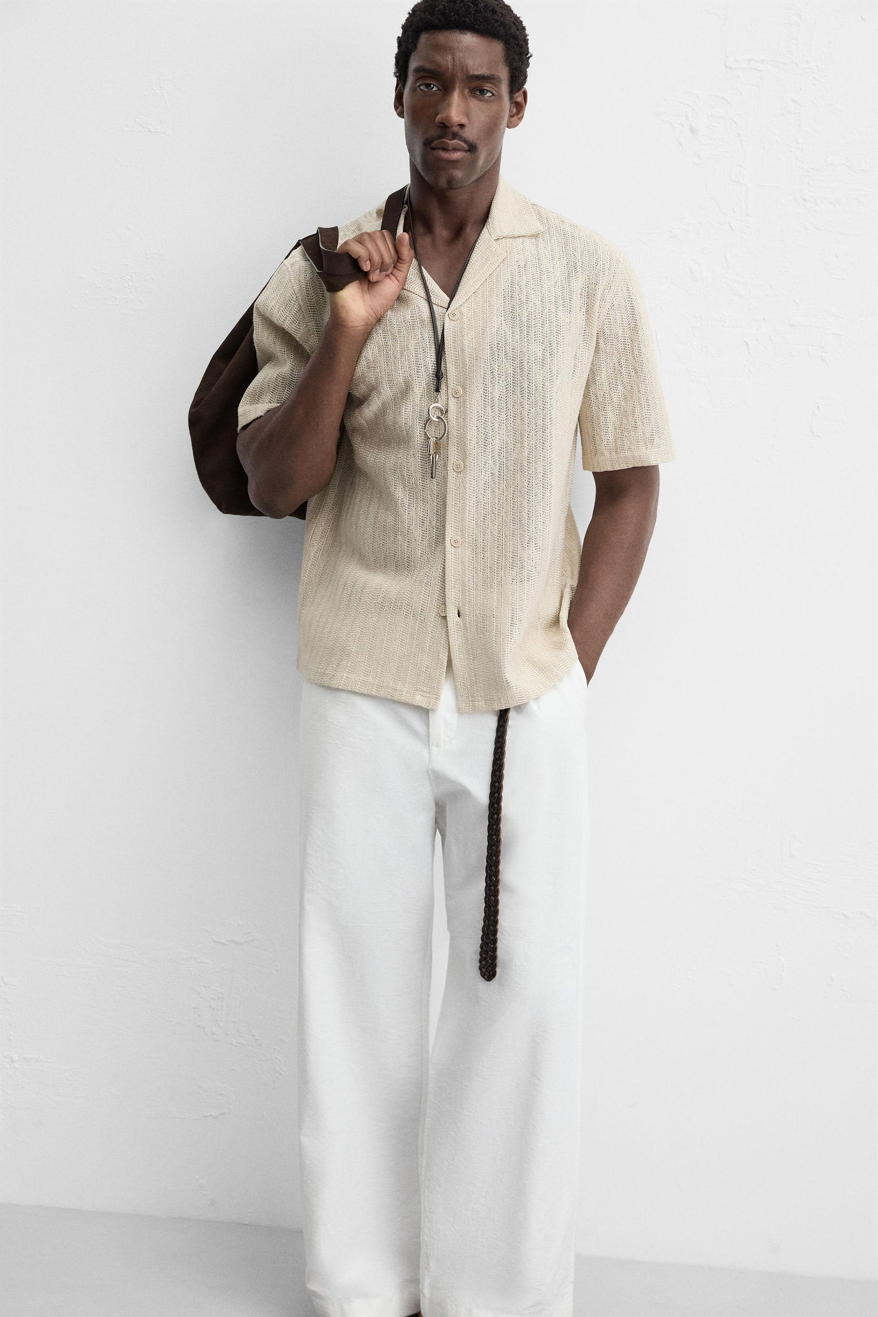 OPEN WEAVE HERRINGBONE SHIRT - Image 5