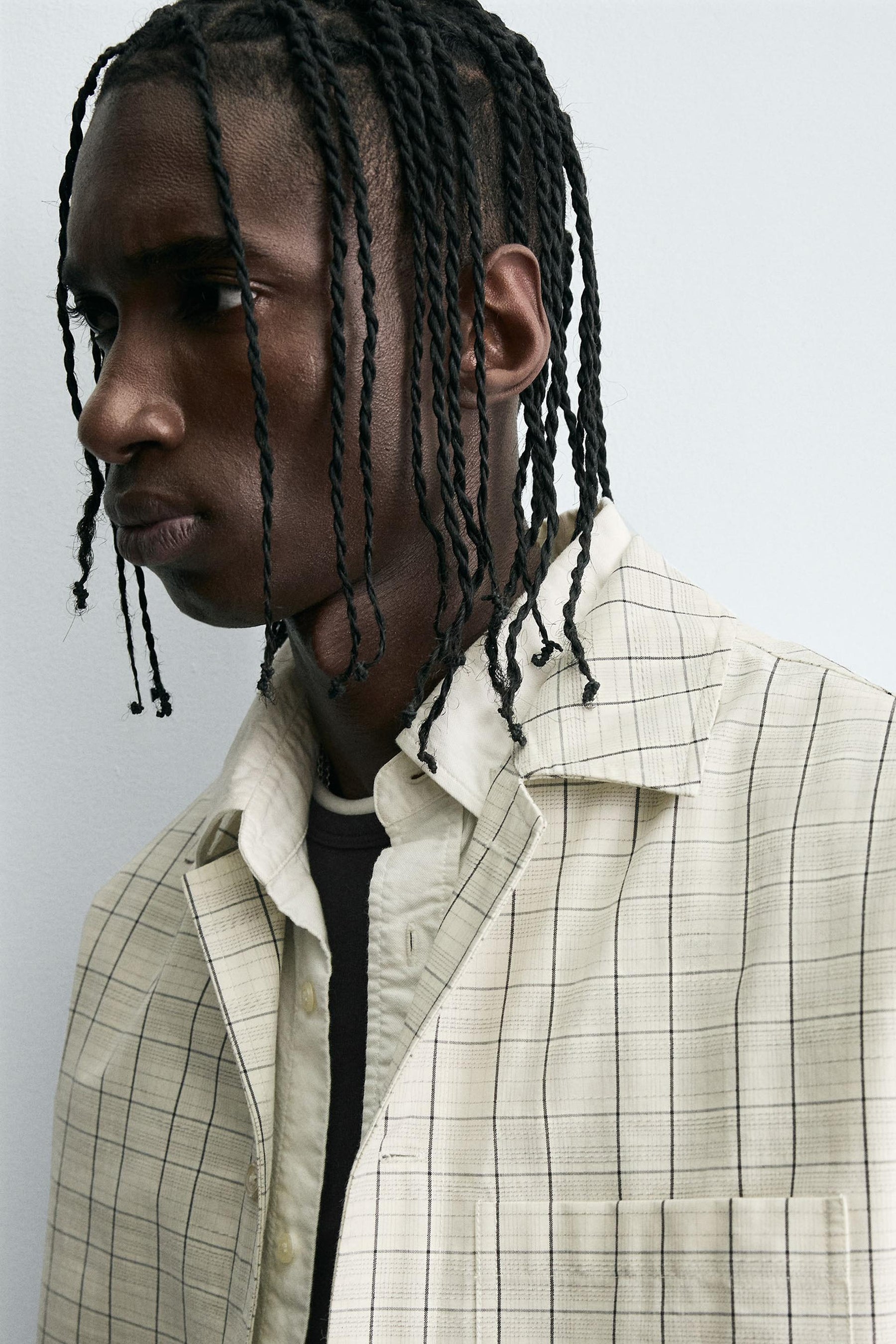 TEXTURED CHECK OVERSHIRT - Image 5