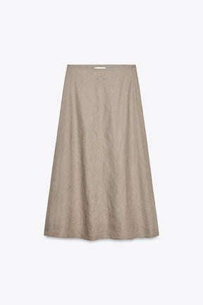 Linen Midi Skirt