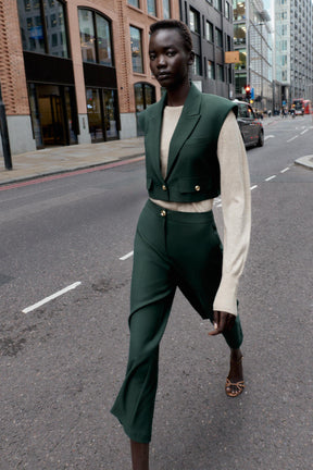 High-waist Culotte Trousers