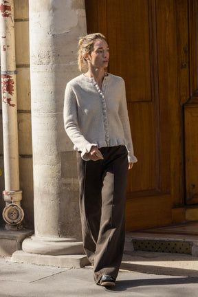 Ruffle Knit Cardigan