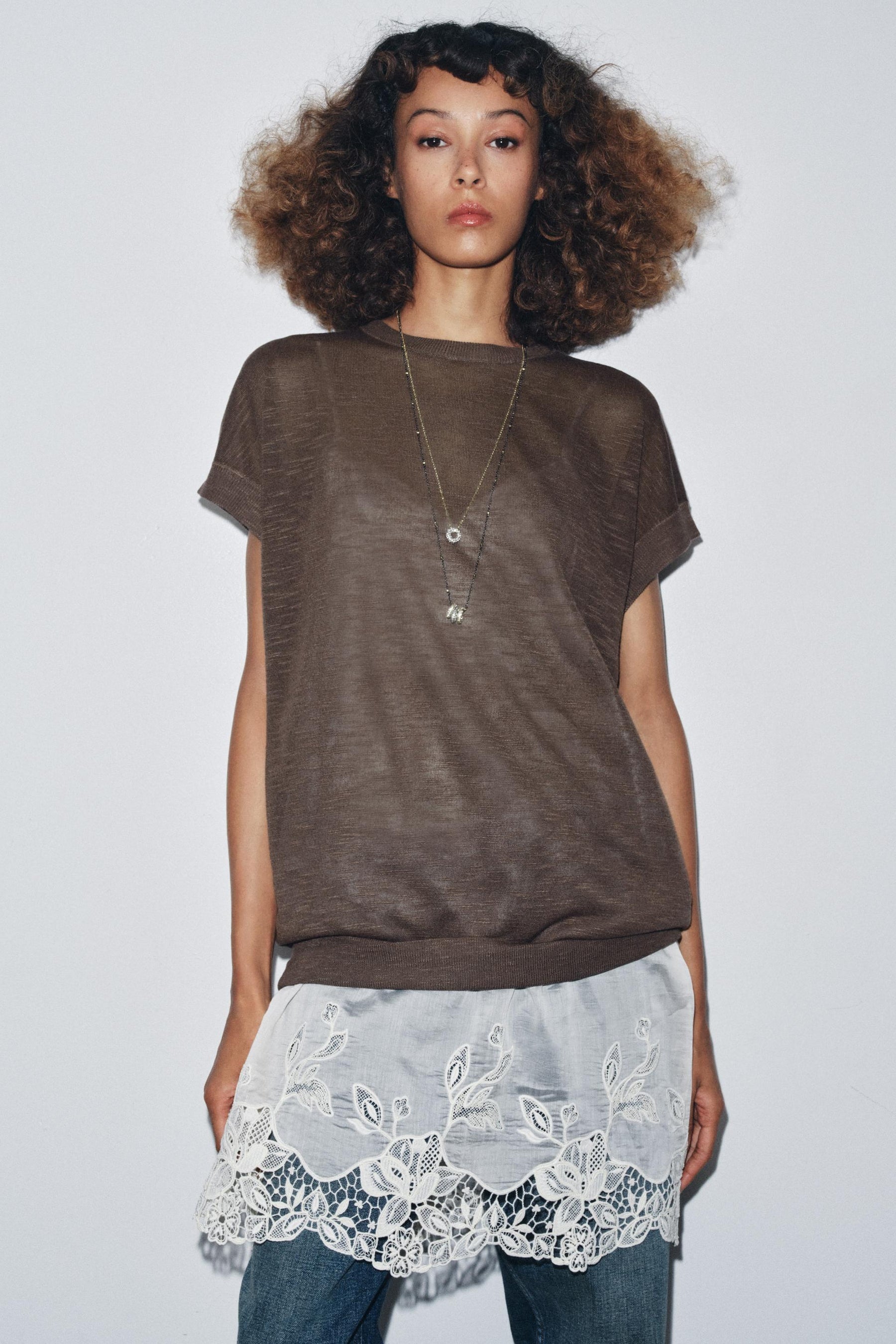 COMBINED KNIT DRESS - Image 2