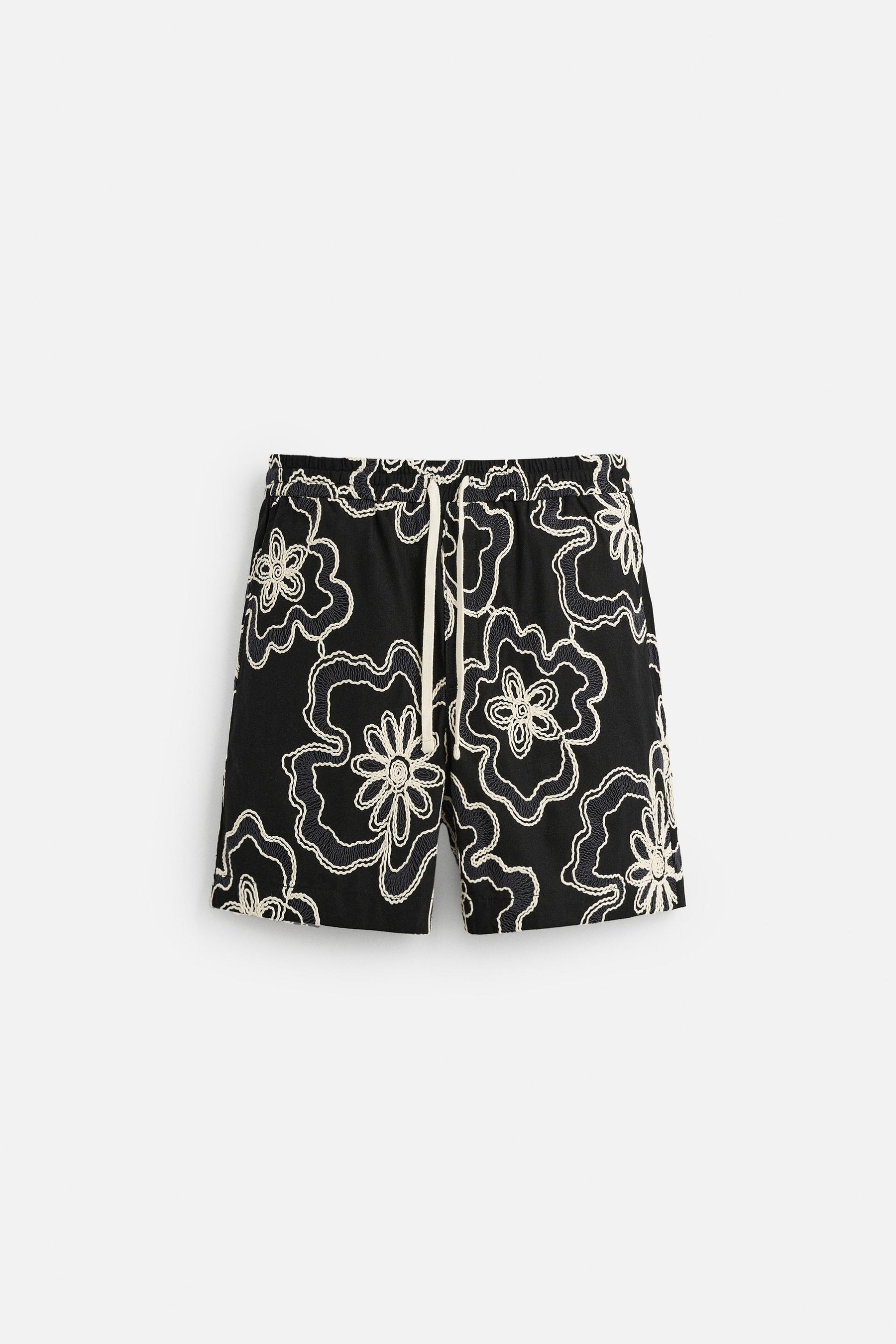 EMBOSSED EMBROIDERED BERMUDA SHORTS - Image 7