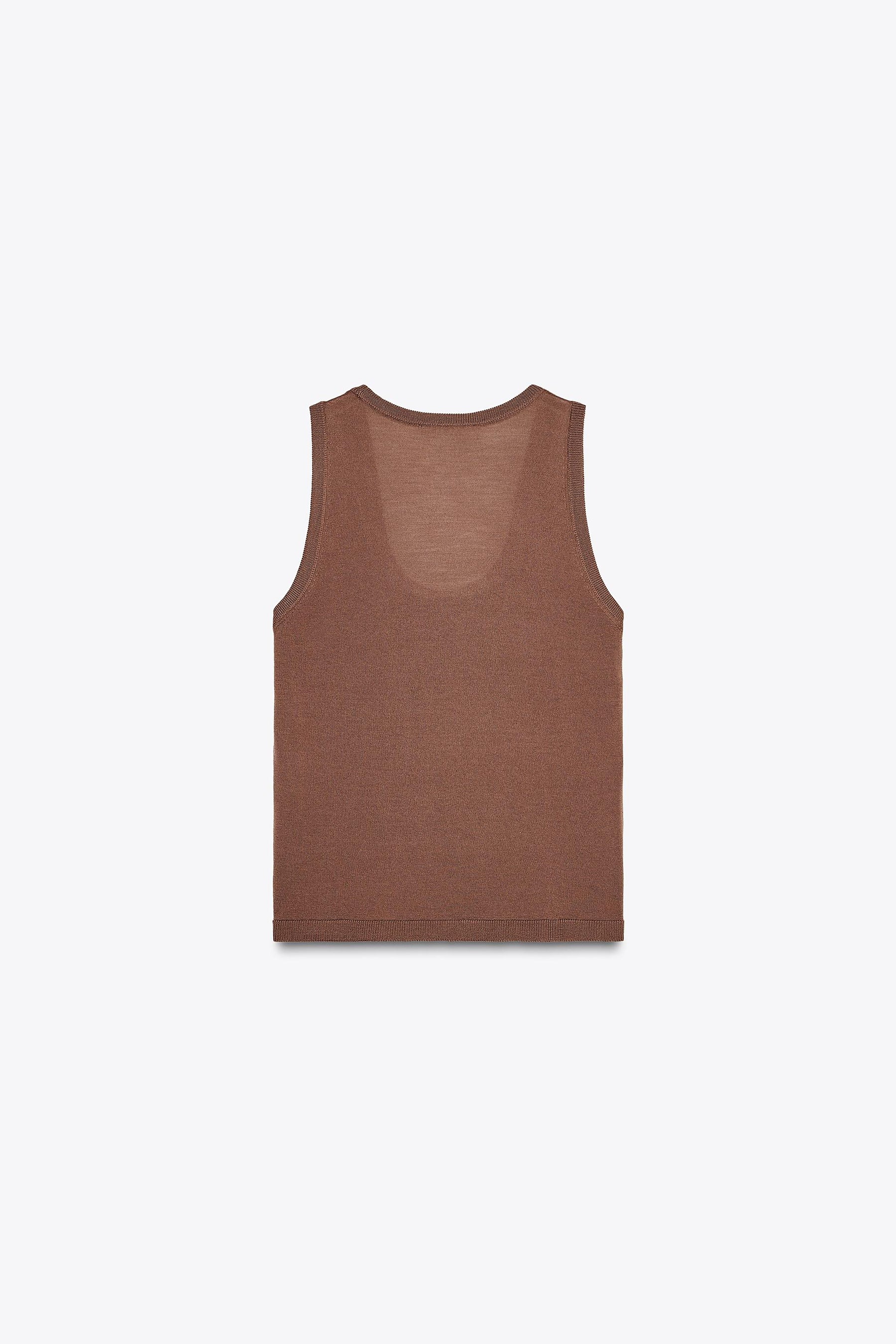 100% WOOL SLEEVELESS TOP - Image 1