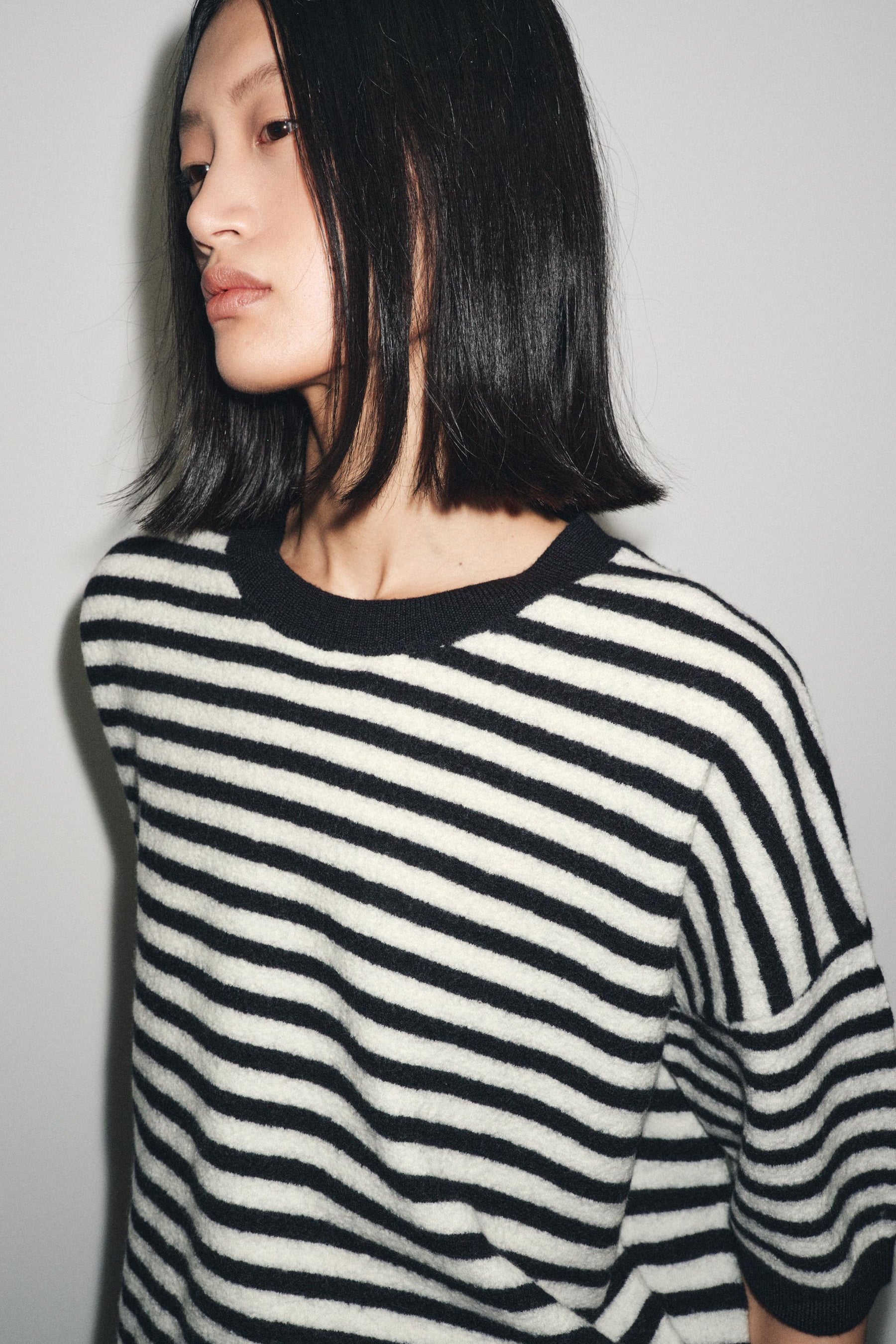 100% WOOL STRIPED JUMPER - Image 2