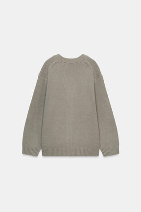 100% WOOL V-NECK CARDIGAN - Image 4