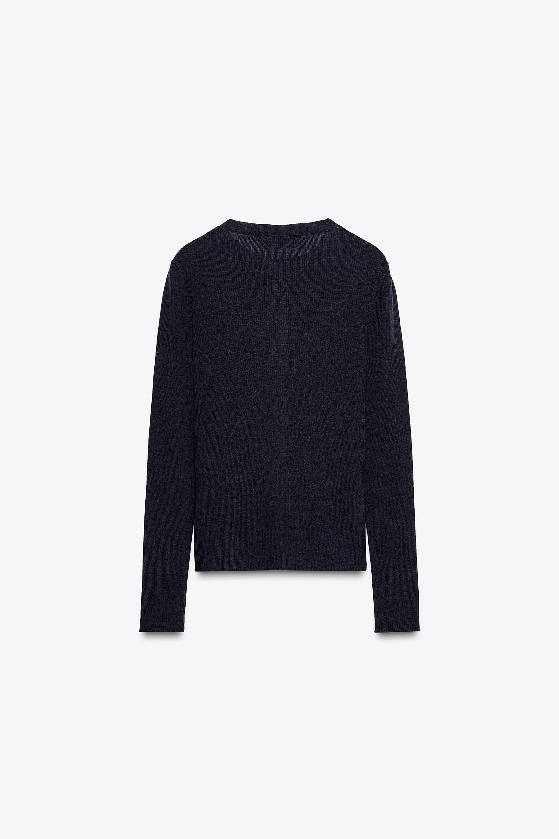 100% WOOL RIBBED CARDIGAN - Image 3