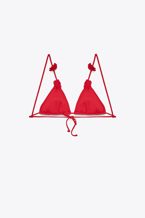 Floral Triangle Bikini Top