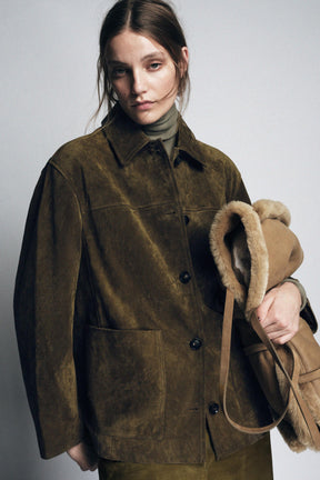 Suede leather jacket limited