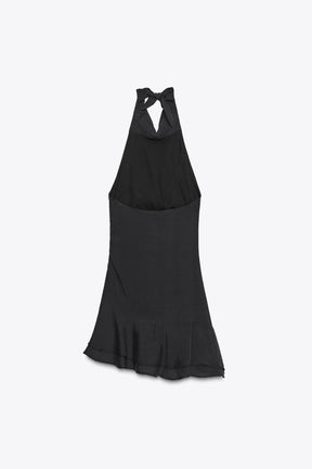 HALTER ASYMMETRIC SHORT DRESS - Image 5