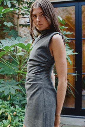 SHORT DRESS WITH SHOULDER PADS - Image 3