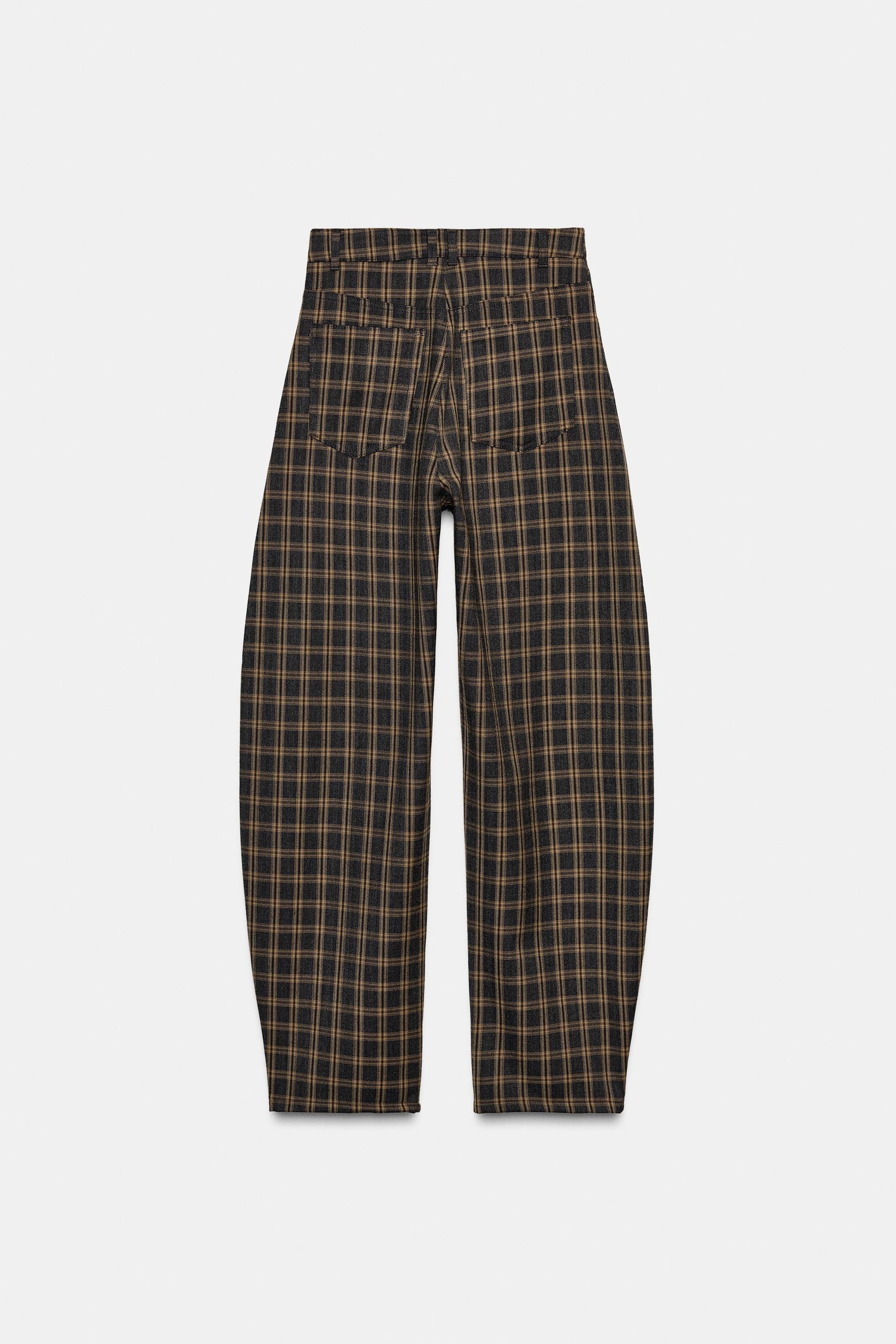 Checked Balloon Trousers