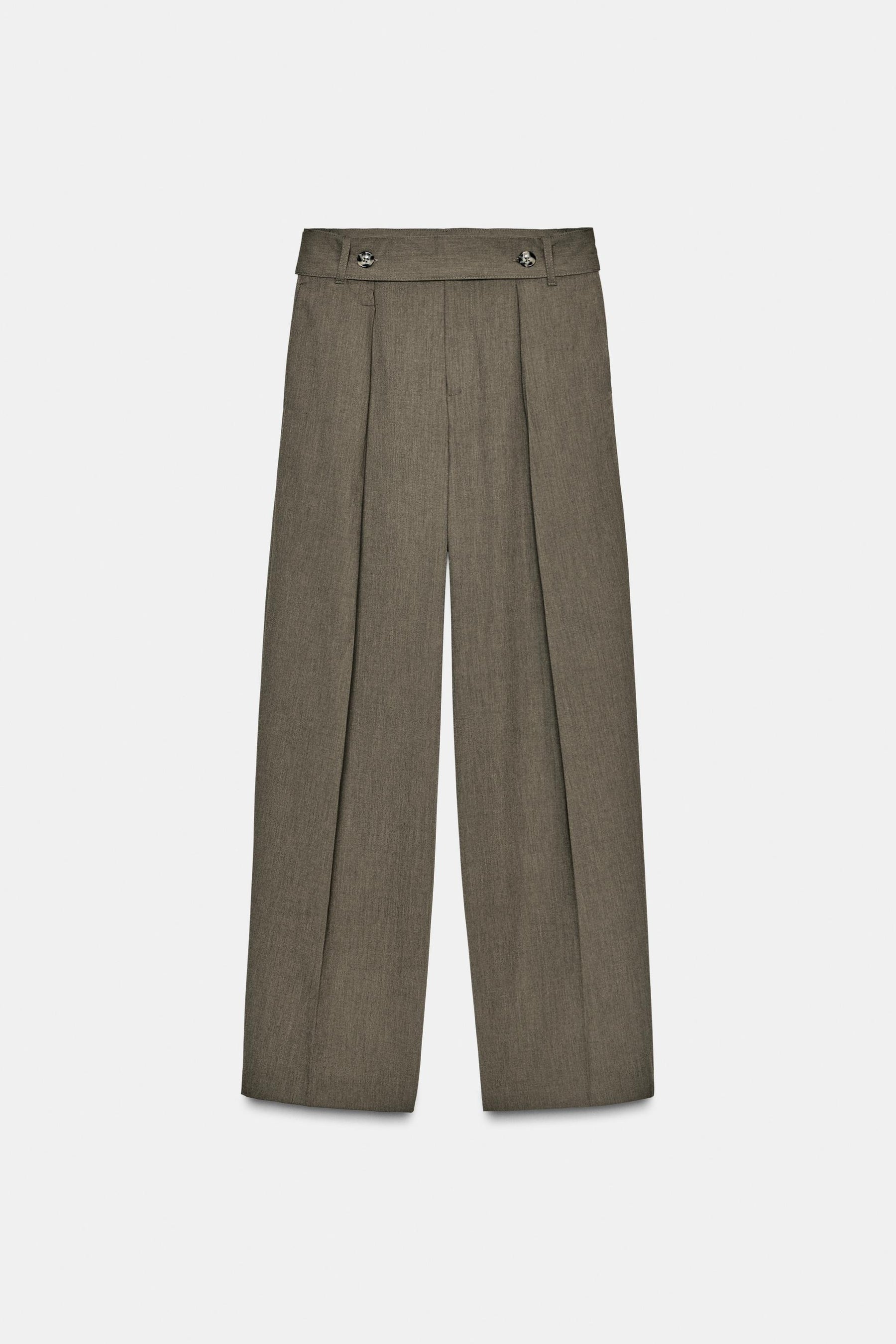 PLEATED TROUSERS WITH BELT