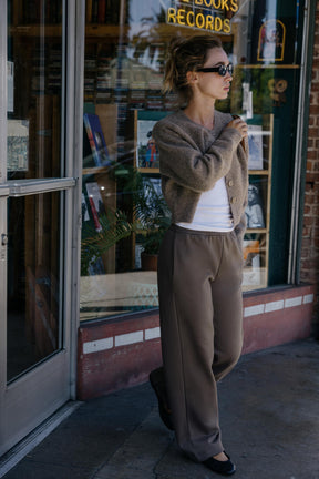 Plush Wide-Leg Trousers