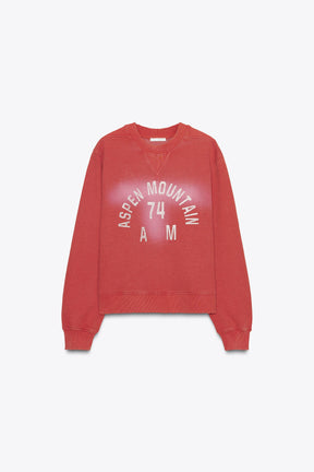 Faded-effect Slogan Sweatshirt