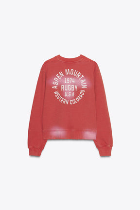 Faded-effect Slogan Sweatshirt