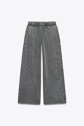 WASHED EFFECT TROUSERS