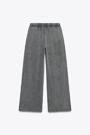 WASHED EFFECT TROUSERS