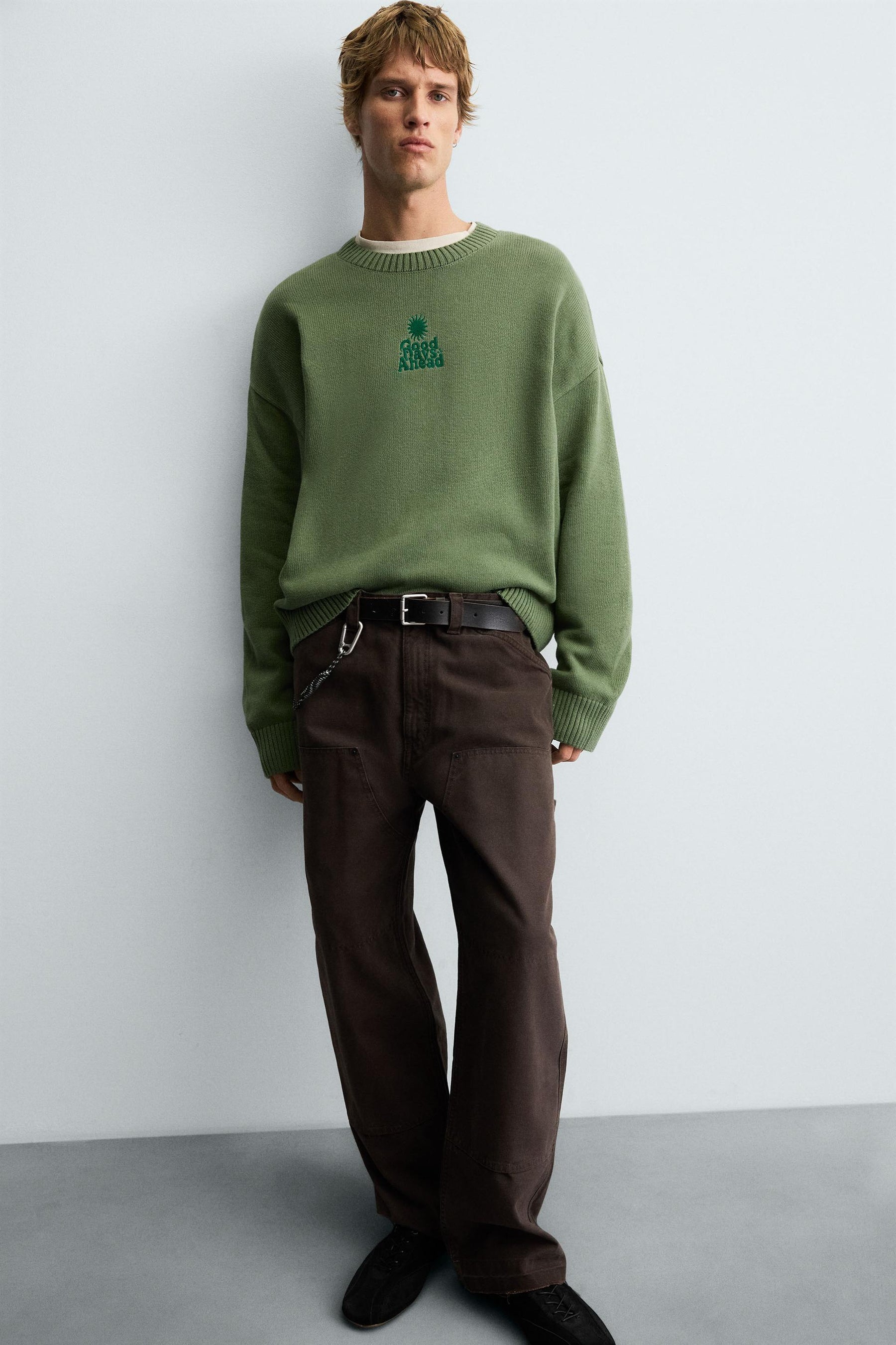 PRINTED BOXY FIT SWEATER - Image 6