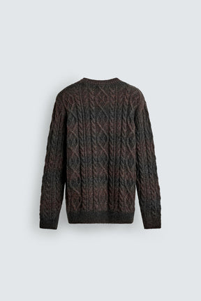 TEXTURED CABLE-KNIT JUMPER - Image 8