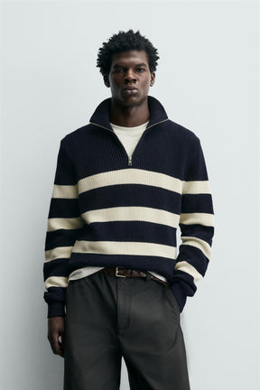 PURL KNIT QUARTER-ZIP JUMPER - Image 2