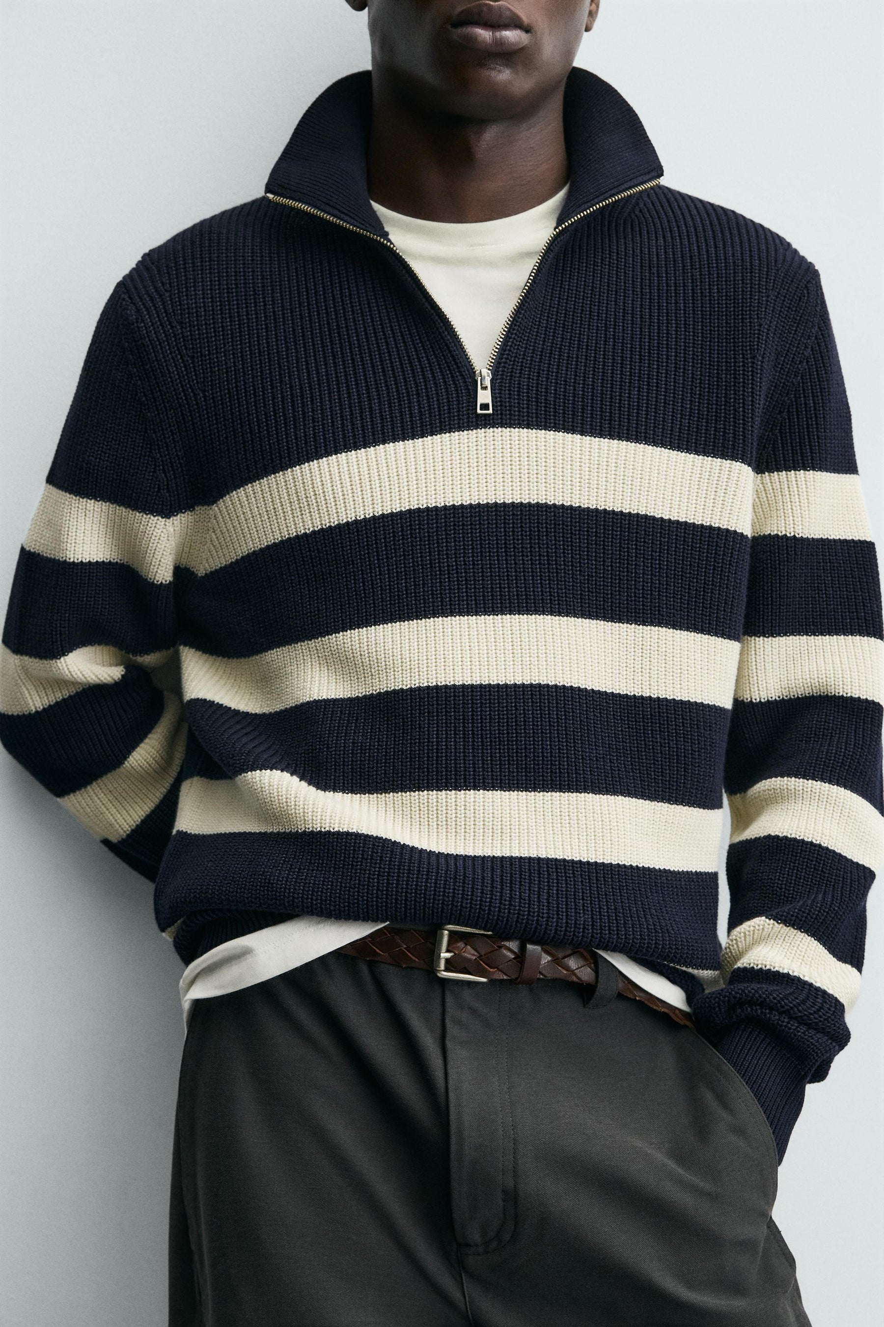 PURL KNIT QUARTER-ZIP JUMPER - Image 6