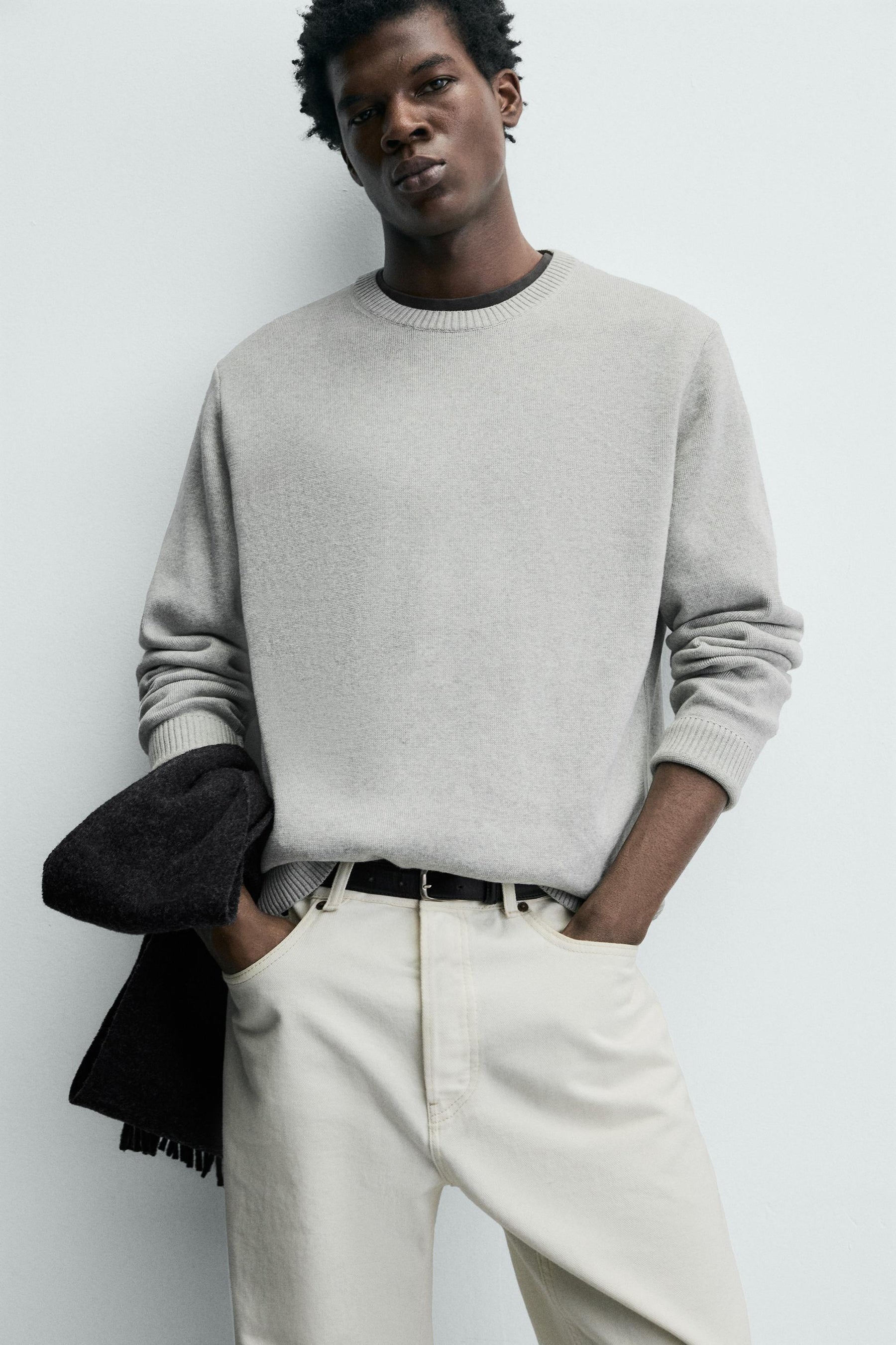 TEXTURED COTTON JUMPER - Image 5
