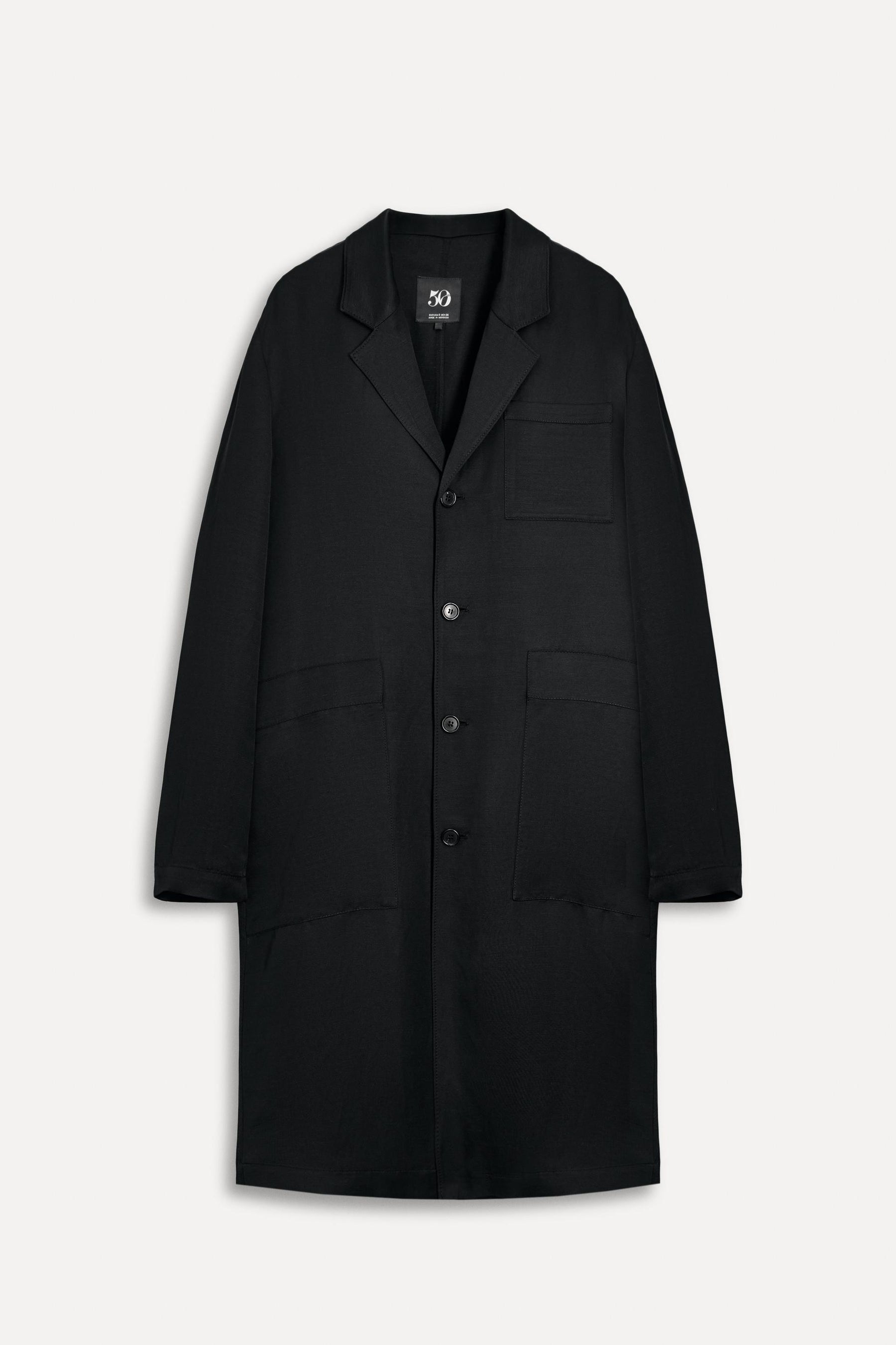 STRAIGHT LINEN BLEND COAT 50TH ANNIVERSARY - Image 1