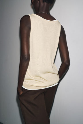 DOUBLE LAYER KNIT TOP - Image 3