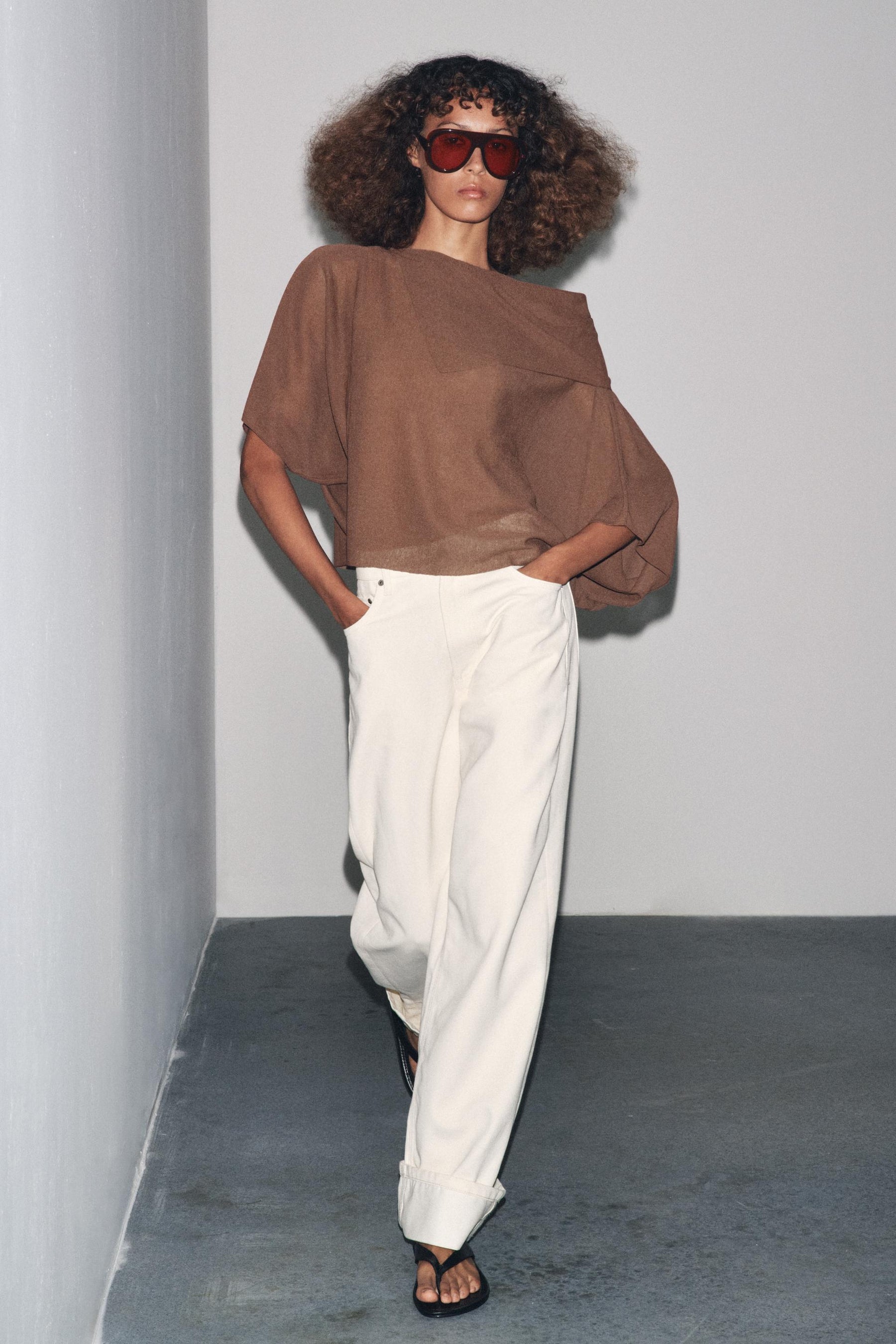 PLAIN KNIT SHORT SLEEVE JUMPER - Image 1