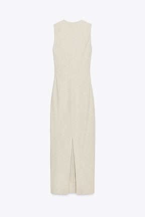 ASYMMETRIC MIDI DRESS - Image 1