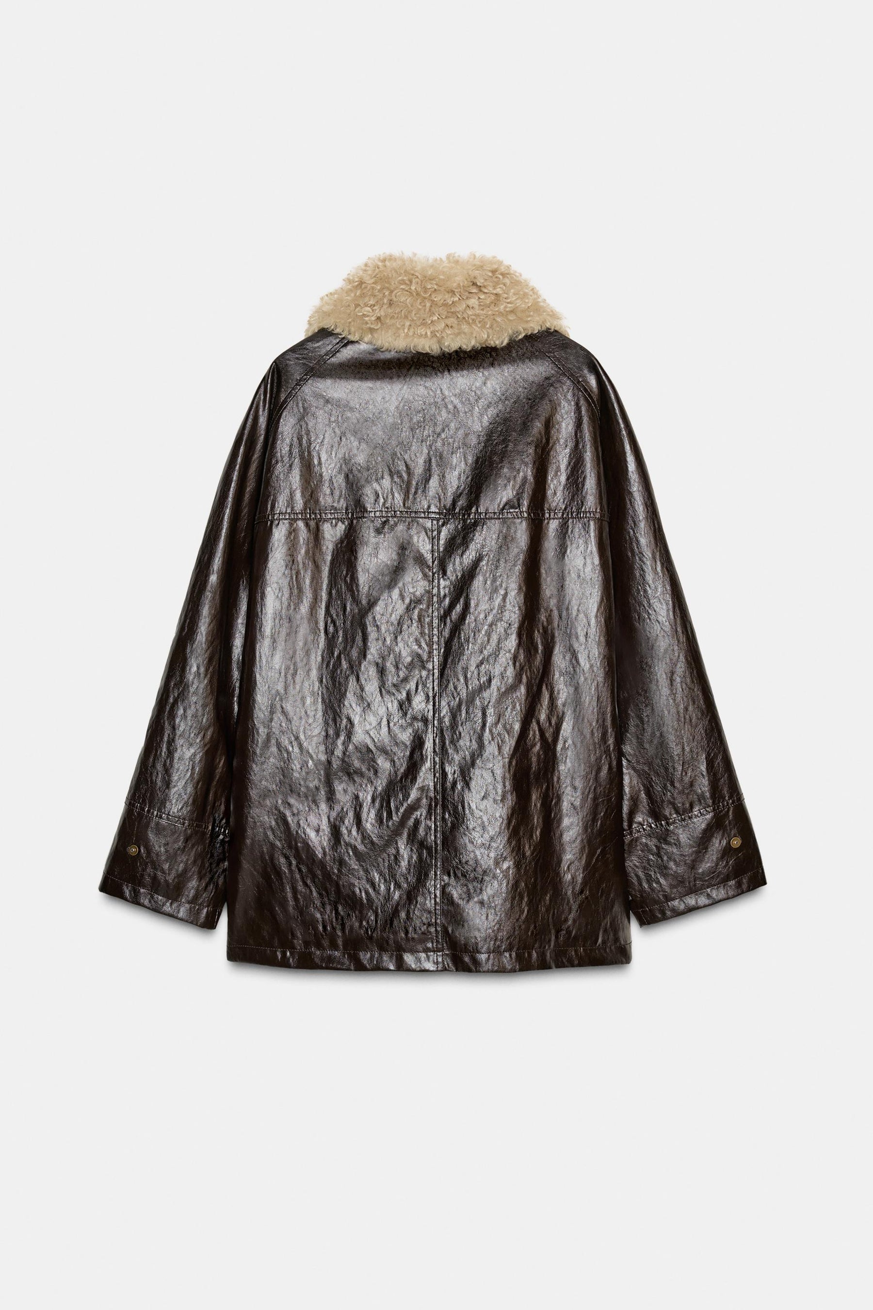 FAUX FUR COLLAR JACKET ZW COLLECTION - Image 10