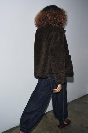 ZW COLLECTION FAUX SHEARLING DOUBLE-FACED JACKET - Image 2