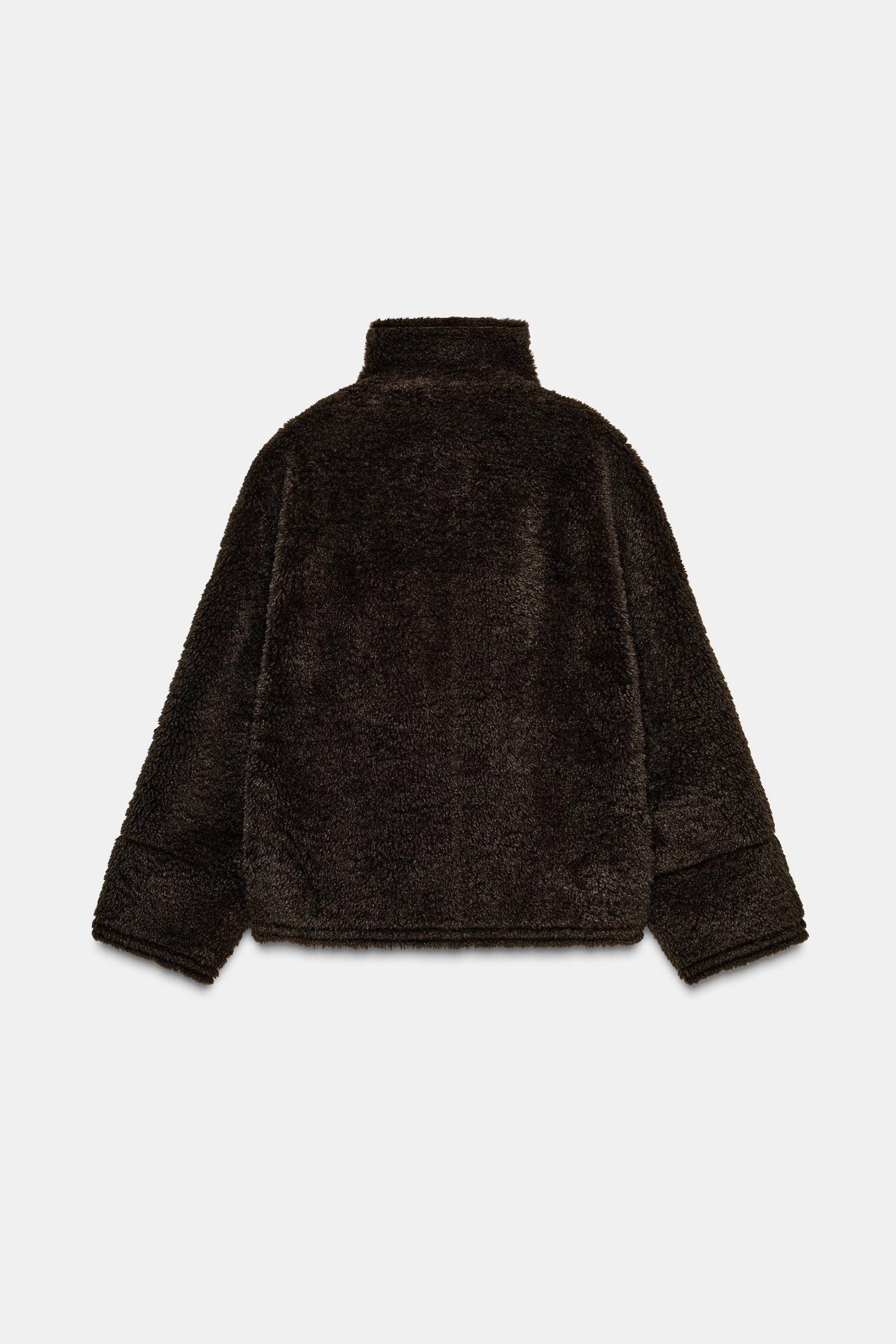 ZW COLLECTION FAUX SHEARLING DOUBLE-FACED JACKET - Image 5