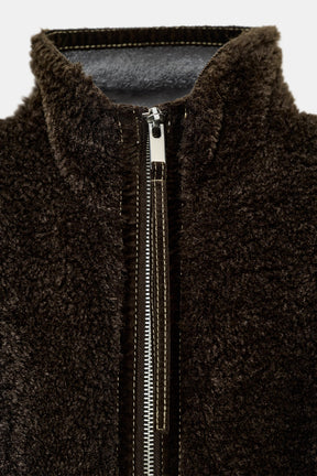 ZW COLLECTION FAUX SHEARLING DOUBLE-FACED JACKET - Image 6