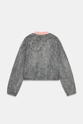 CHECKED KNIT CARDIGAN - Image 5