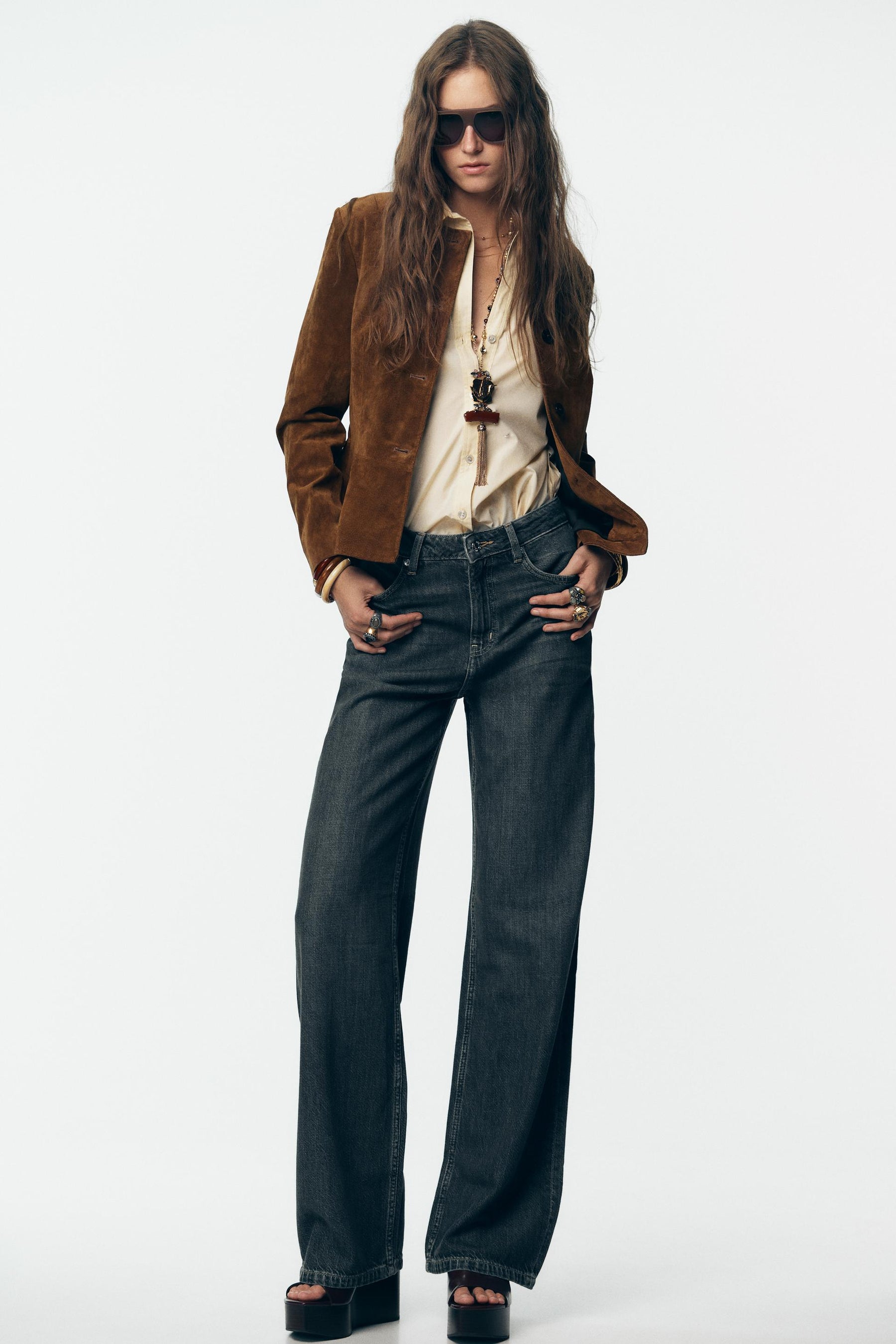 Straight-Fit High-Waist Jeans