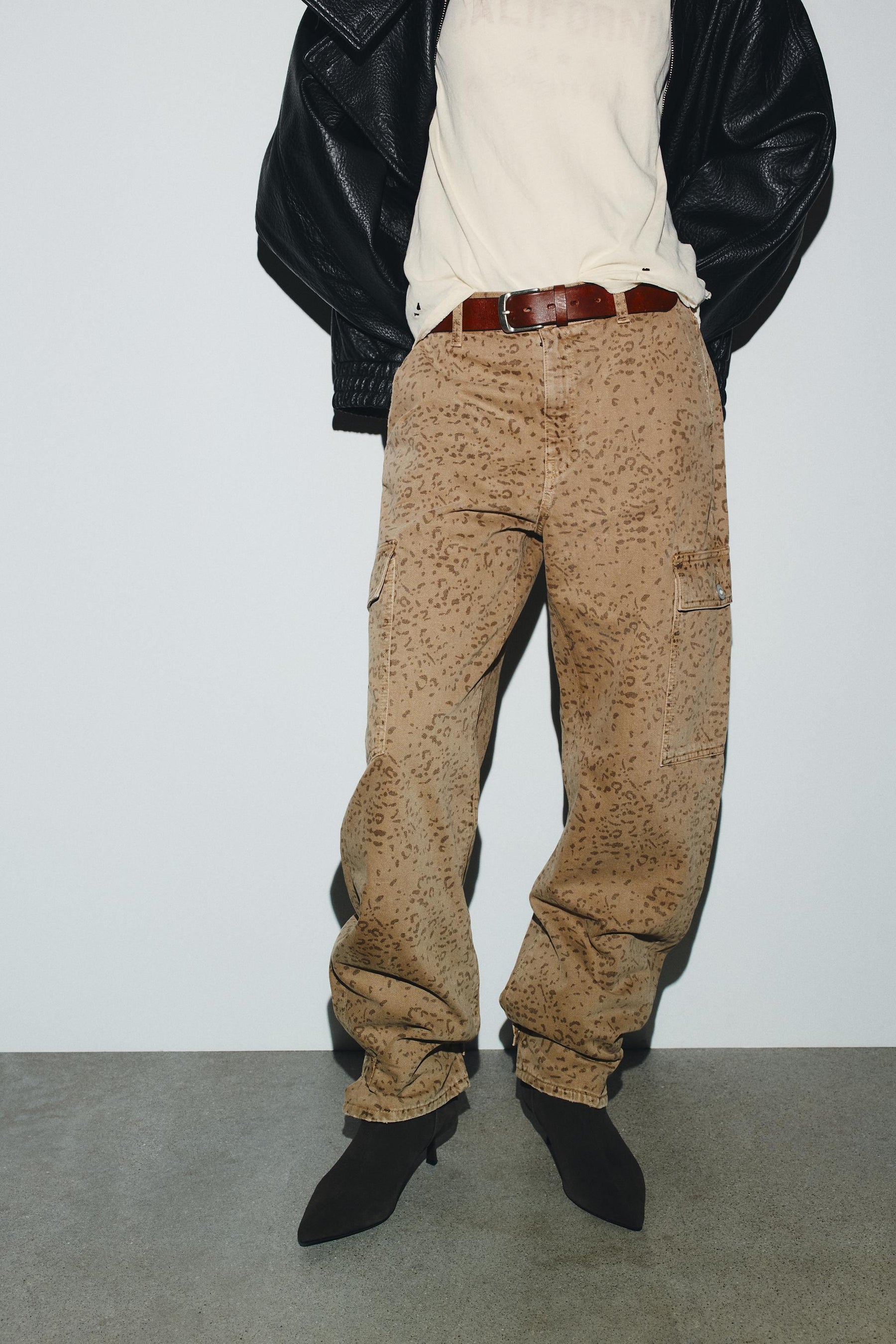 Animal Print Baggy Jeans