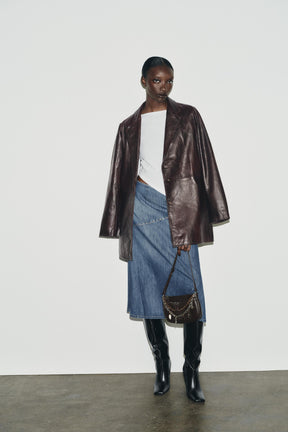 Asymmetric Boat Neck Shirt