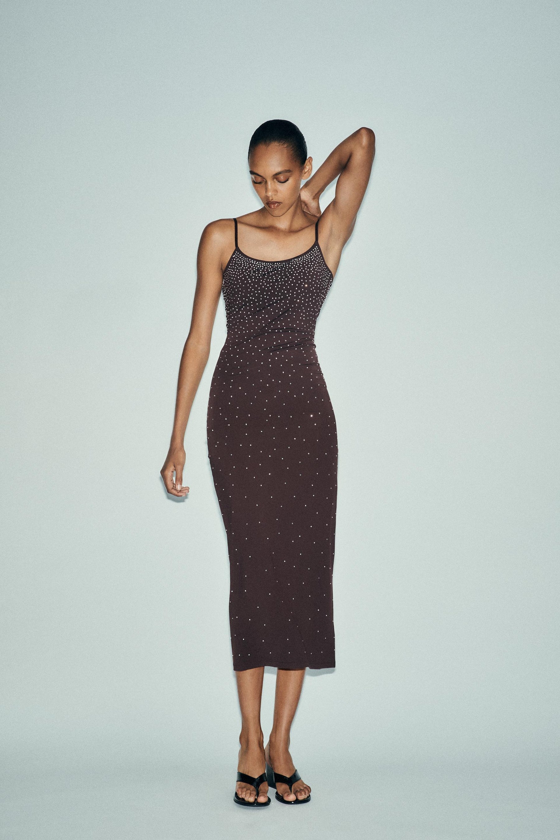 RHINESTONE POLYAMIDE DRESS - Image 5